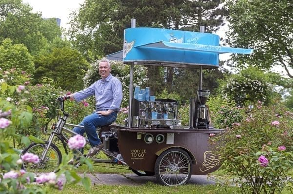Dirk Beyer von den mobilen Coffee Angels aus Dortmund – Barista-Kurse
