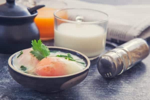 Onsen-Ei nach der 68 Grad-Methode zubereitet