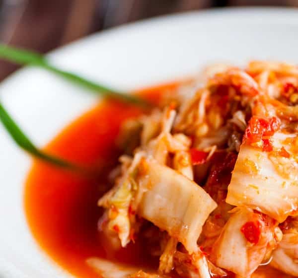Koreanisches Kimchi - fermentierter Chinakohl