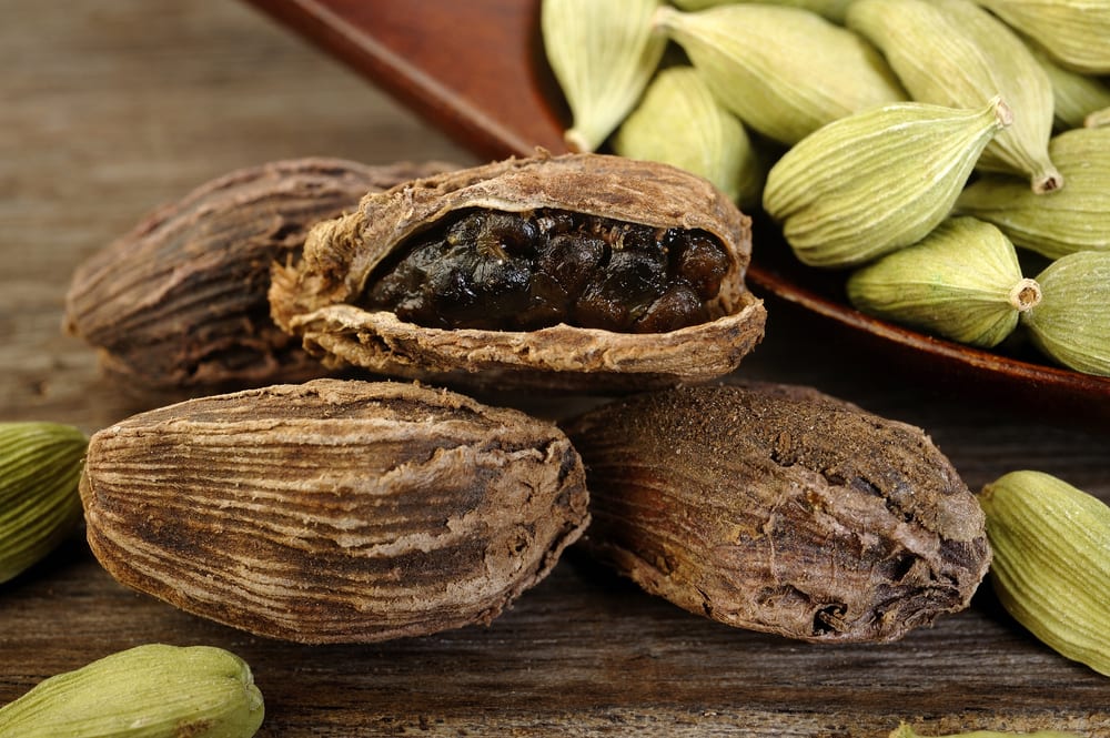 Geräucherter, schwarzer Kardamom für Pho Bo