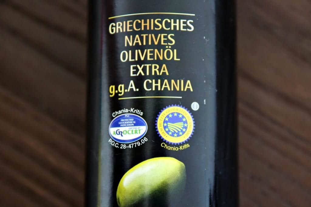 Olivenöl mit dem blauen Gütesigel