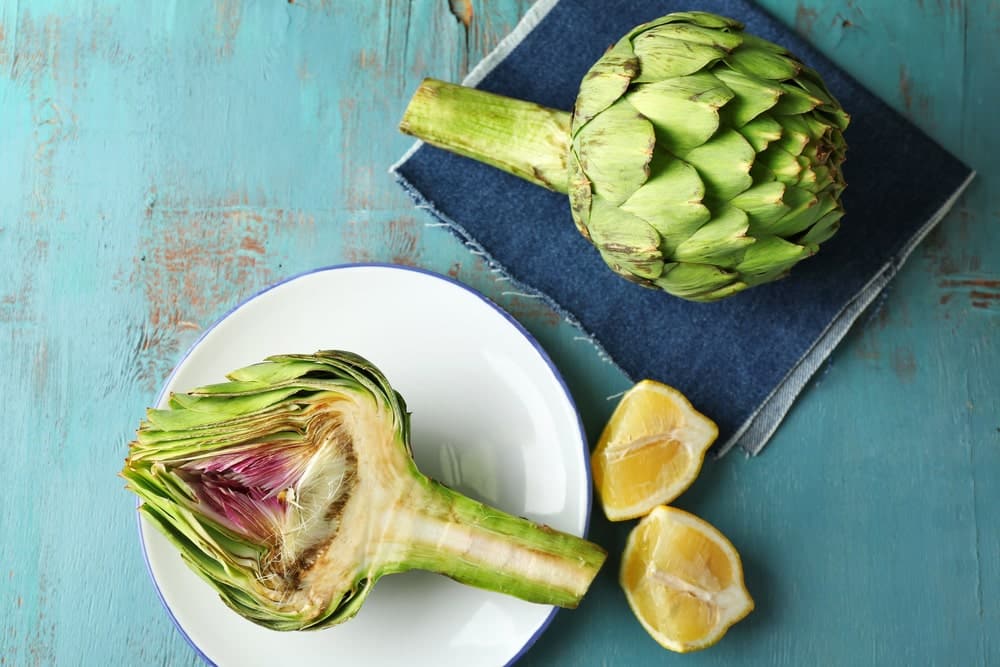Aufgeschnittene Artischocke
