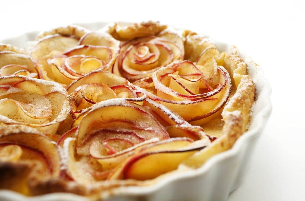 Apfelrosenkuchen in Tarteform