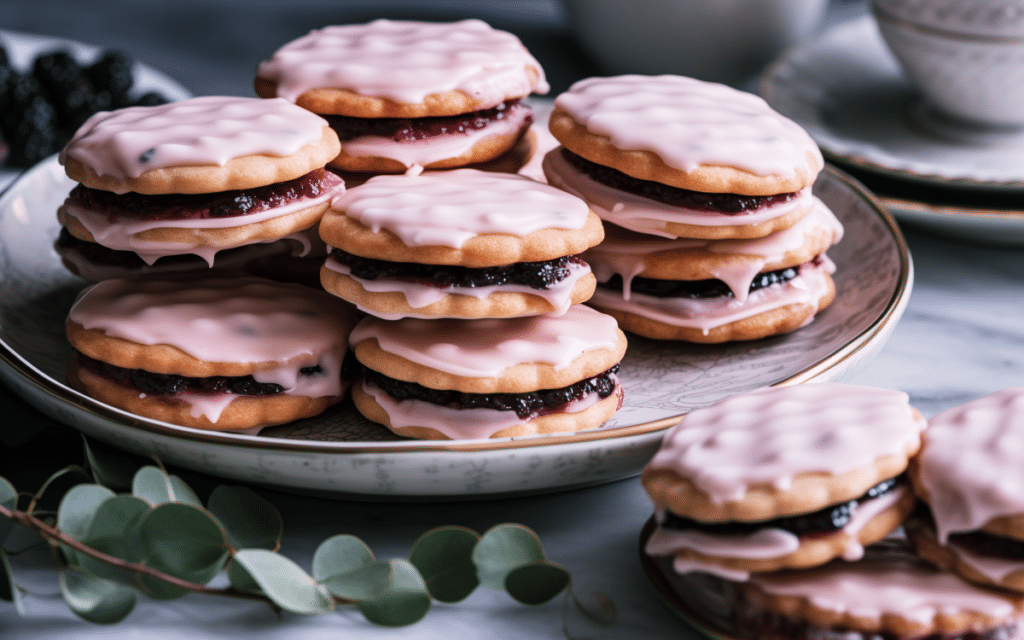 Glühwein-Taler mit Frosting und Füllung
