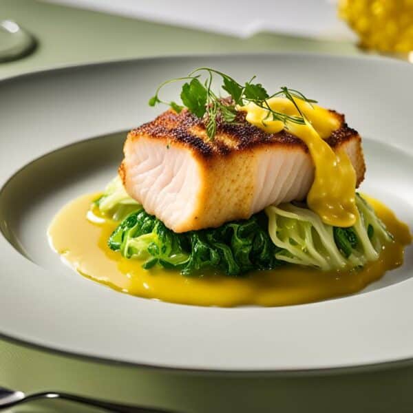 Skrei auf Safransauce