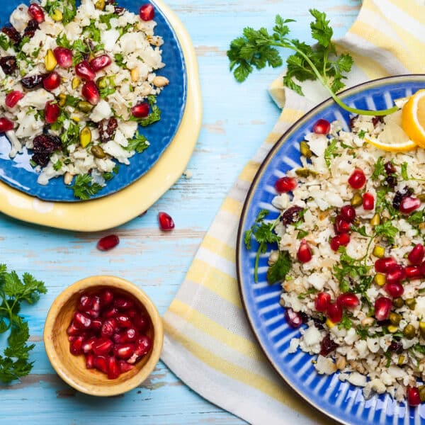 Blumenkohlsalat mit Couscous und Granatapfel