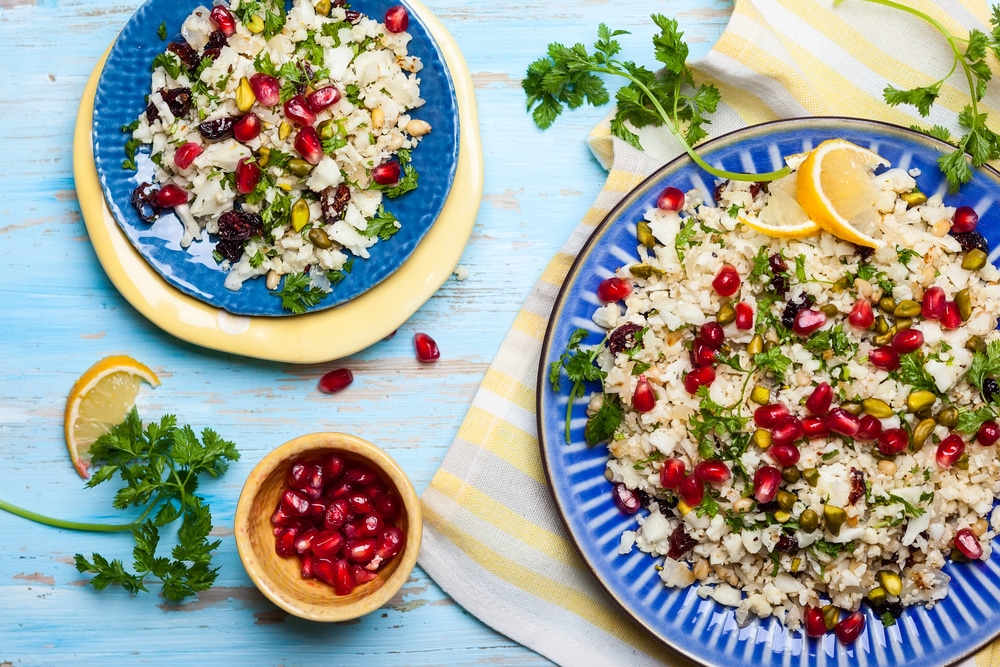 Blumenkohlsalat mit Couscous und Granatapfel