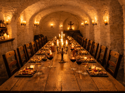 Weinverkostung in München Die Tafelrunde des Weines: Historische Weinverkostung im historischen Gewölbekeller mit Winzerbrotzeit