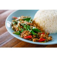 Thai-Kochkurs Köln – Thai Basilikum mit Reis