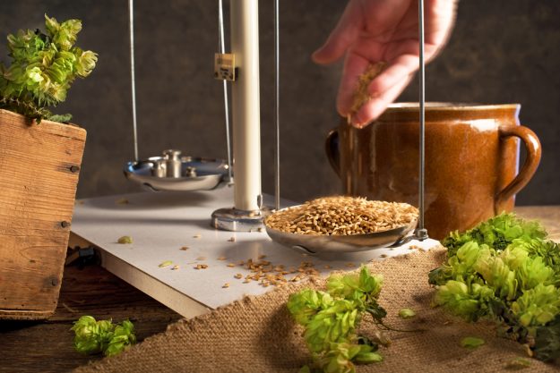 Braukurs Heidelberg – Gerste wiegen und Hopfen
