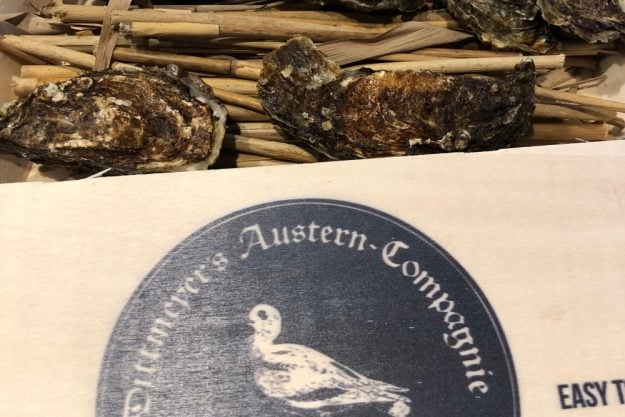 Austernprobe Pfalz Austern in Verpackung