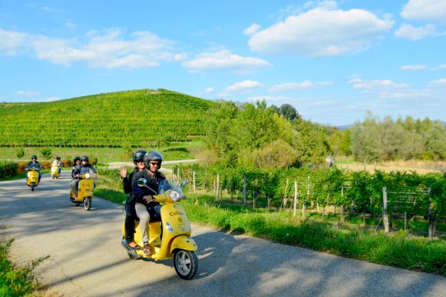 Virtuelle Reise ins Friaul auf der Vespa durch die schöne Landschaft Friauls