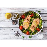 Firmenfeier in Berlin – Lachs mit Gemüse