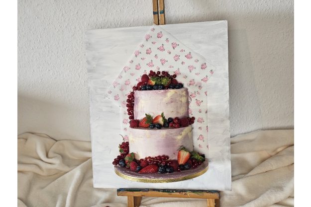 Torte auf Leinwand