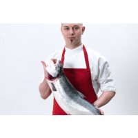 Firmenevent in der Küche - Profikoch mit Fisch