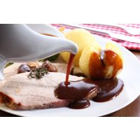 Teambuilding München - Kartoffelknödel mit Braten und Sauce