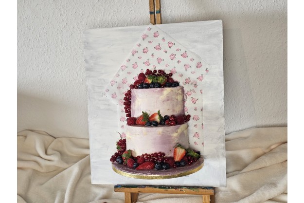 Torte auf Leinwand