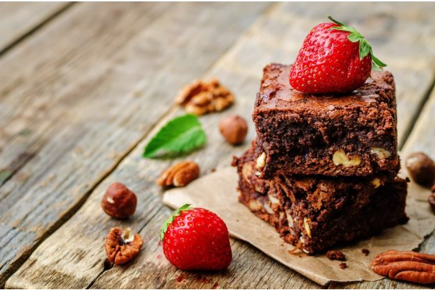 Backkurs Würzburg – Brownies mit Erdbeeren