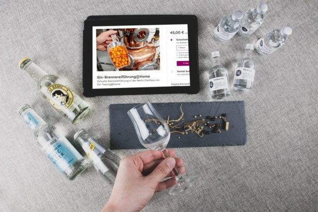 Virtuelle Brennereiführung mit Gin-Tasting zu Hause – Geliefertes Paket