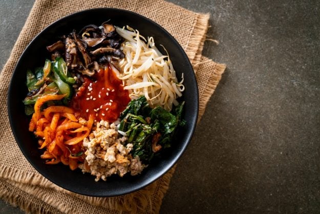 Kochkurs online at Home vegetarisch Bibimbap