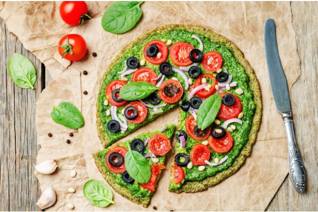veganer Kochkurs Dresden – grüne Pizza 