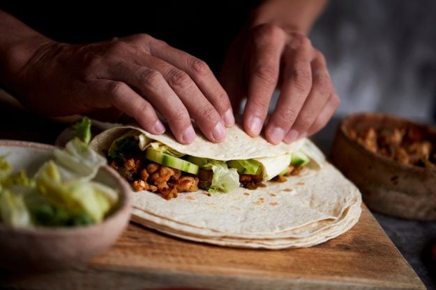 Online Burrito-Kochkurs: Tortillas füllen und rollen