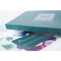 Veggie-Kochkurs-Gutschein – Geschenkbox veredelt mit einer schimmernden Heißprägefolie