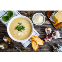 Kochkurs Herten – cremige Suppe mit Knoblauch und Parmesan