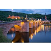 Kulinarische Stadtführung Heidelberg - Stadt bei Dämmerung