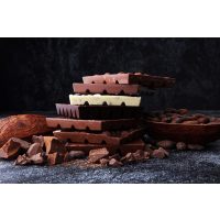 Schokoladen-Tasting Bonn – schöne Tafeln gestapelt