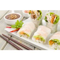 Weihnachtsfeier in Frankfurt Frühlingsrollen