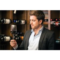 Weinseminar Hamburg – junger Mann probiert Rotwein